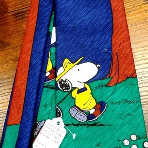Snoopy Golf Mens Neck Tie